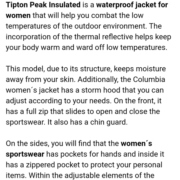 Columbia New Tpton Peak Jacket - Picture 4 of 9